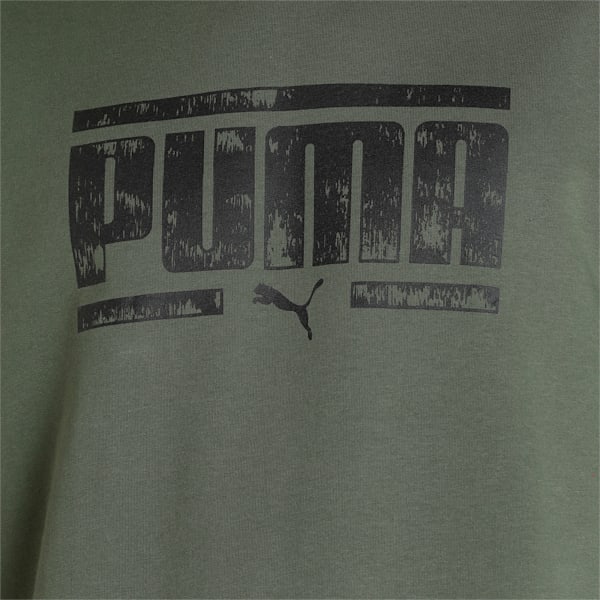 PUMA Graphic Crew-Neck Men's Regular Fit Sweat Shirt, Thyme, extralarge-IND