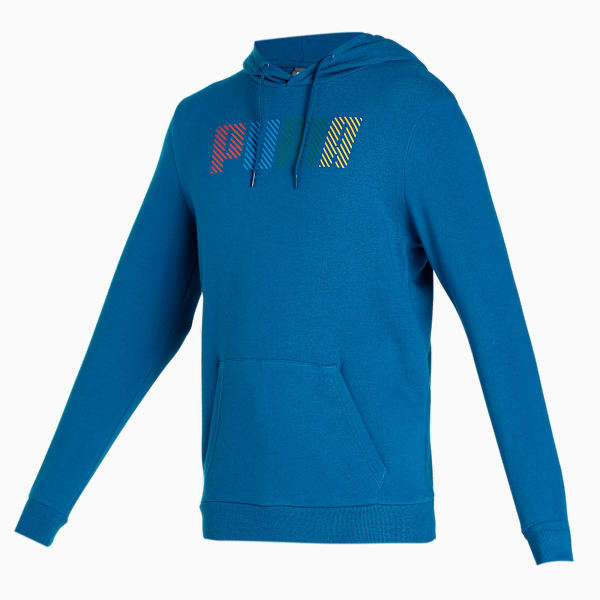 Graphic Men's Regular Fit Hoodie, Digi-blue, extralarge-IND