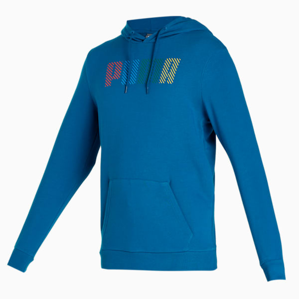 PUMA Graphic Men's Regular Fit Hoodie, Digi-blue, extralarge-IND