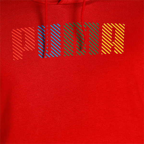 Graphic Men's Regular Fit Hoodie, Red Dahlia, extralarge-IND