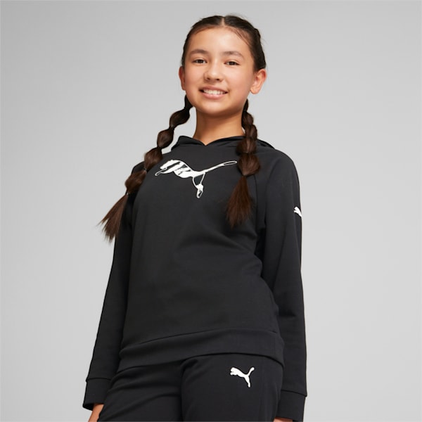 Modern Sports Relaxed Fit Youth Hoodie, Puma Black, extralarge-IND
