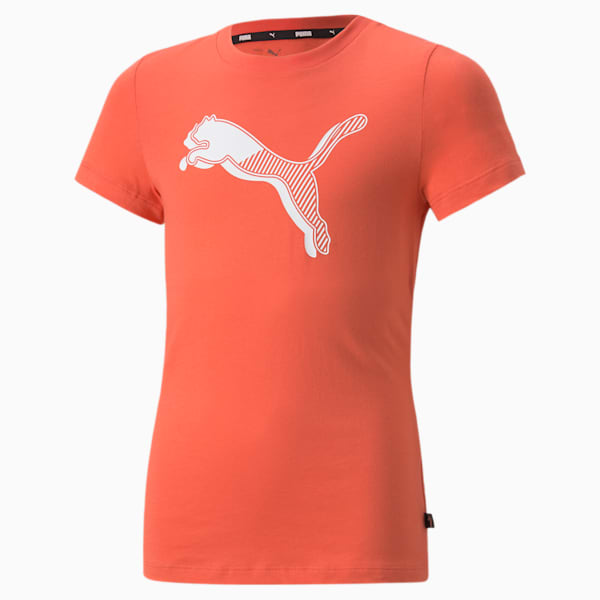PUMA Power Graphic T-Shirt Youth Regular Fit, Salmon, extralarge-IND