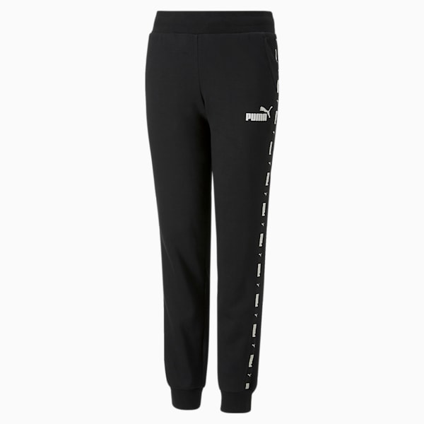 Power Tape Youth Regular Fit Trackpants, Puma Black, extralarge-IND