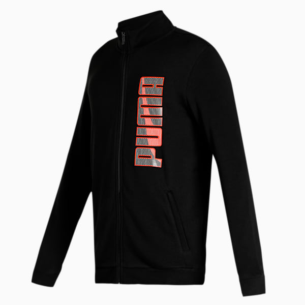 Knitted Men's Slim Fit Jacket, Puma Black, extralarge-IND