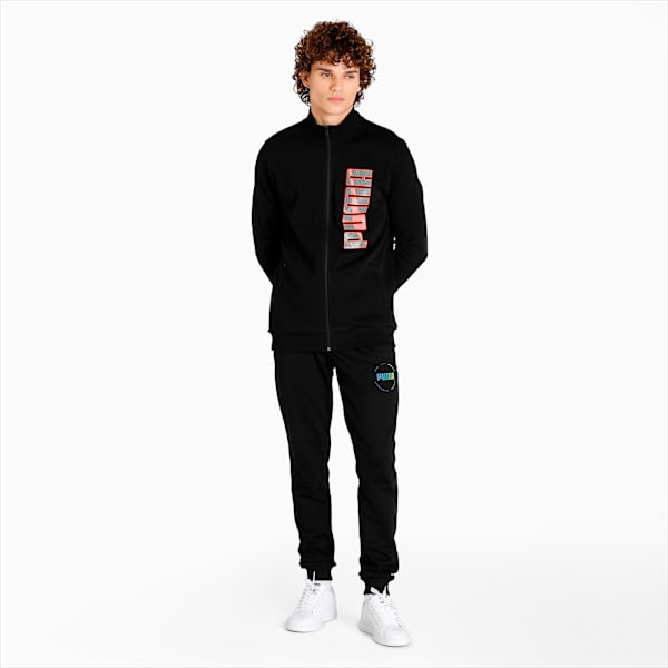 Knitted Men's Slim Fit Jacket, Puma Black, extralarge-IND