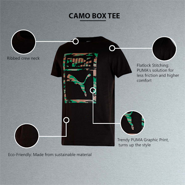 Camo Box Men's Slim Fit T-Shirt, Puma Black, extralarge-IND