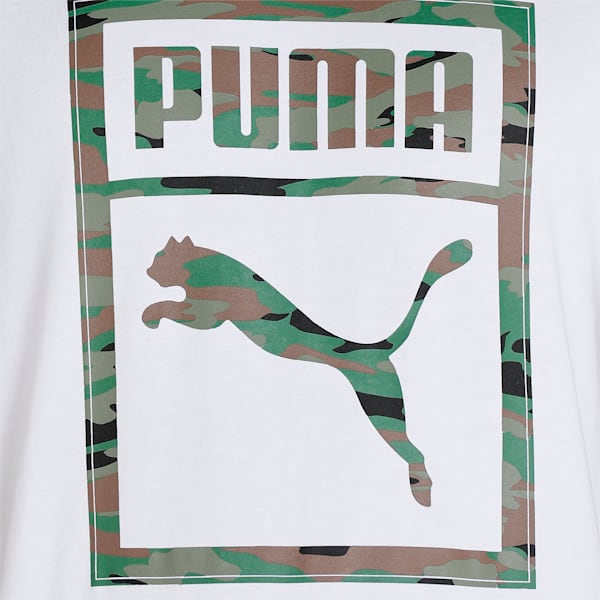 Camo Box Men's Slim Fit T-Shirt, Puma White, extralarge-IND