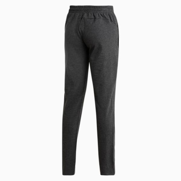 Multicolor Graphic Men's Slim Fit Pants, Dark Gray Heather, extralarge-IND