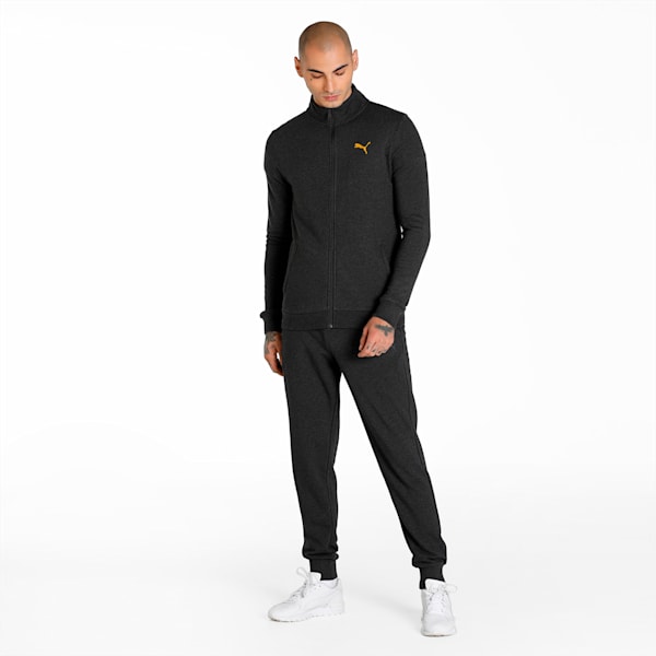 Graphic Men's Slim Fit Jacket, Dark Gray Heather, extralarge-IND