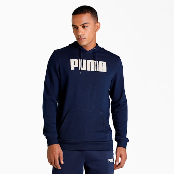 Graphic Men's Regular Fit Hoodie, Peacoat, extralarge-IND
