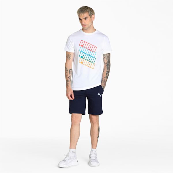 PUMA Graphic Men's Slim Fit T-Shirt, Puma White, extralarge-IND