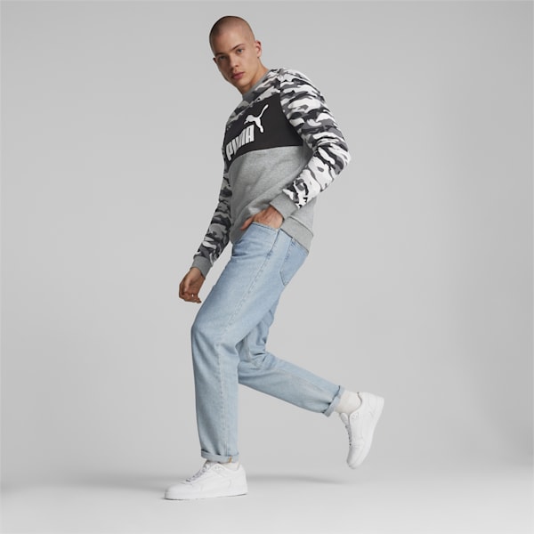 Camo Men's Regular Fit Crew-Neck Sweatshirt, Puma Black, extralarge-IND