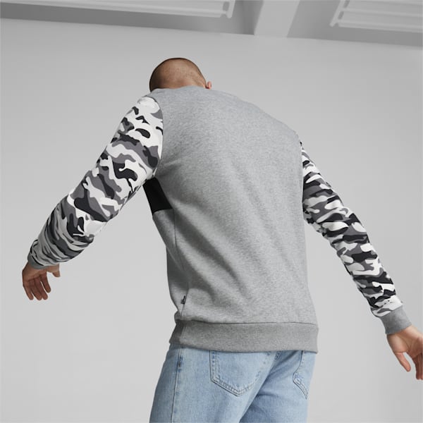 Camo Men's Regular Fit Crew-Neck Sweatshirt, Puma Black, extralarge-IND