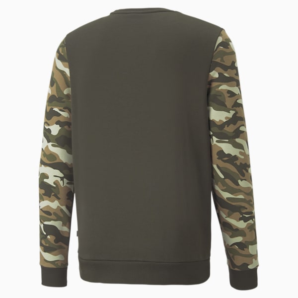 Camo Men's Regular Fit Crew-Neck Sweatshirt, Forest Night, extralarge-IND
