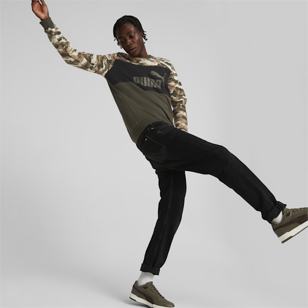 Camo Men's Regular Fit Crew-Neck Sweatshirt, Forest Night, extralarge-IND