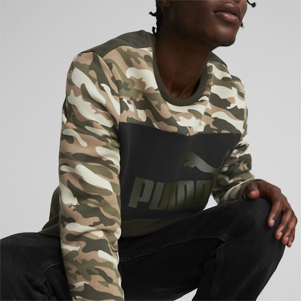 Camo Men's Regular Fit Crew-Neck Sweatshirt, Forest Night, extralarge-IND