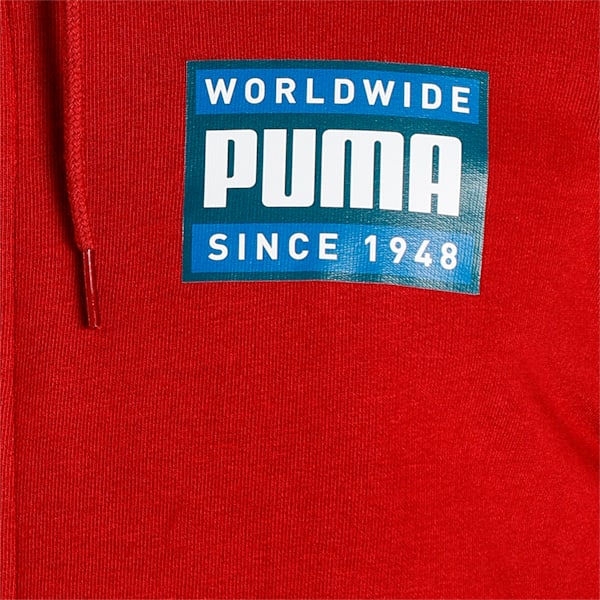 Fleece Men's Slim Fit Hoodie, Intense Red, extralarge-IND