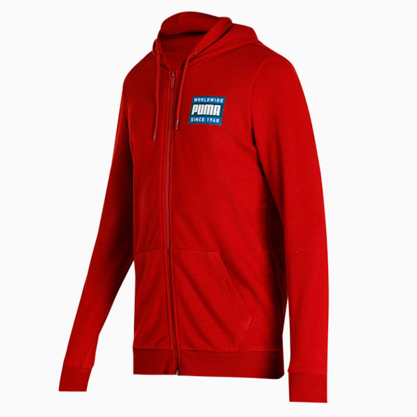 Fleece Men's Slim Fit Hoodie, Intense Red, extralarge-IND