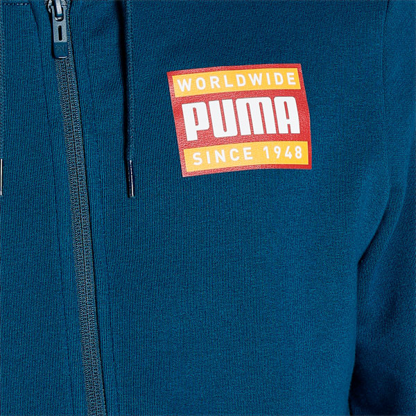 Fleece Men's Slim Fit Hoodie, Intense Blue, extralarge-IND