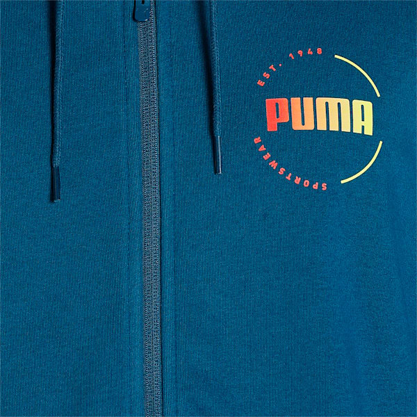 PUMA Full-Zip Men's Hooded Jacket, Intense Blue