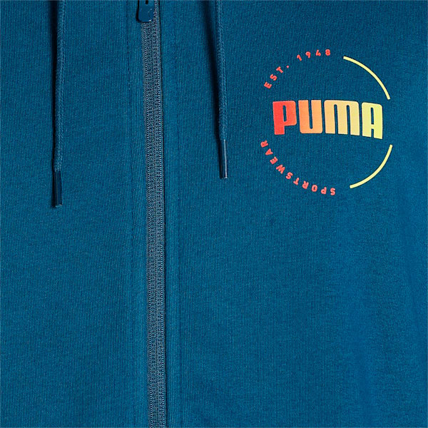 PUMA Full-Zip Men's Hooded Slim Fit Jacket, Intense Blue, extralarge-IND