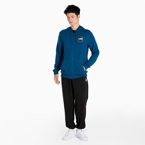 PUMA Full-Zip Men's Hooded Slim Fit Jacket, Intense Blue, extralarge-IND