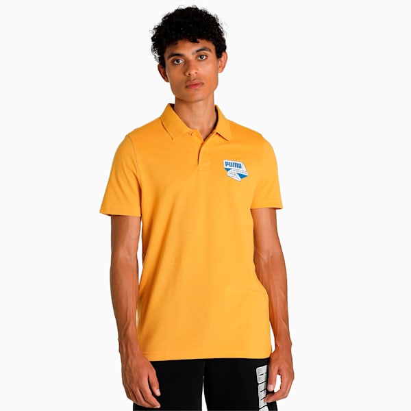 Graphic Men's Slim Fit Polo, Mineral Yellow, extralarge-IND