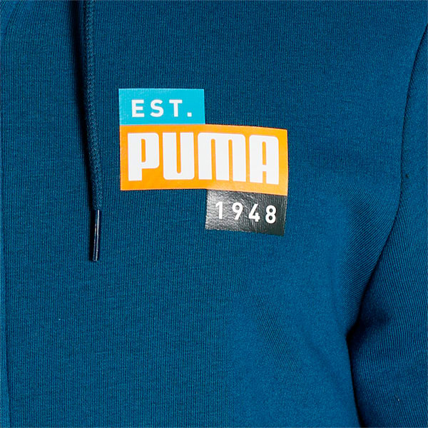 Graphic Men's Slim Fit Hoodie, Intense Blue, extralarge-IND