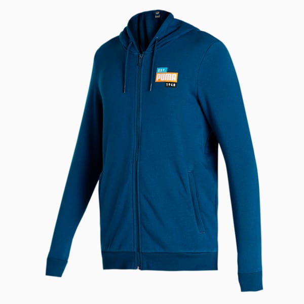 Graphic Men's Slim Fit Hoodie, Intense Blue, extralarge-IND