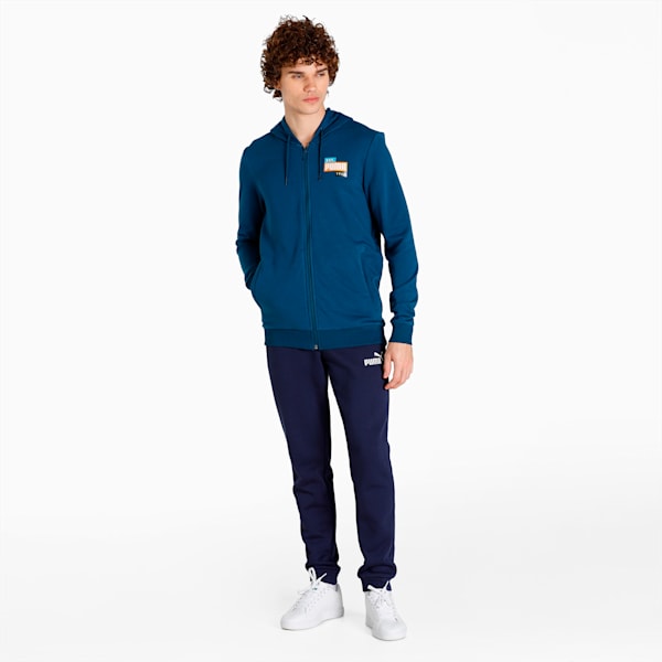 Graphic Men's Slim Fit Hoodie, Intense Blue, extralarge-IND