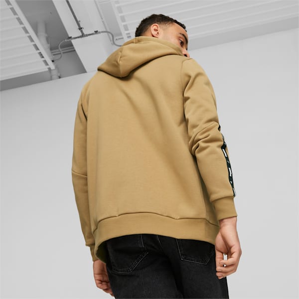 Essentials+ Tape Full-Zip Men's Regular Fit Hoodie, Toasted, extralarge-IND