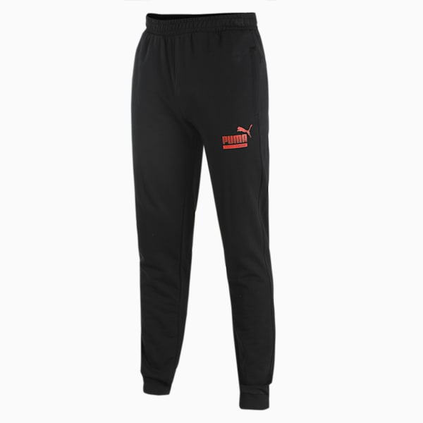 PUMA Graphic Men's Slim Fit Pants, Puma Black, extralarge-IND