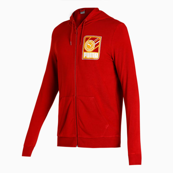 Men's Full-Zip IX Hoodie, Intense Red, extralarge-IND