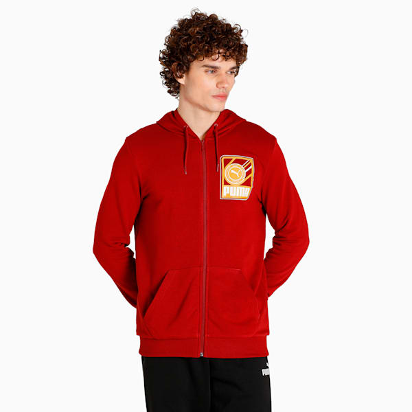 Men's Full-Zip IX Hoodie, Intense Red, extralarge-IND