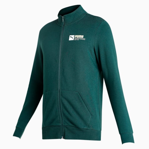 PUMA Graphic Men's Slim Fit Hoodie, Green Gables, extralarge-IND