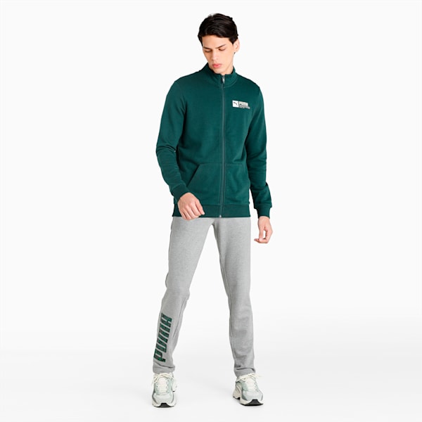 PUMA Graphic Men's Slim Fit Hoodie, Green Gables, extralarge-IND