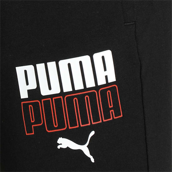 Graphic Men's Slim Fit Pants, PUMA Black, extralarge-IND