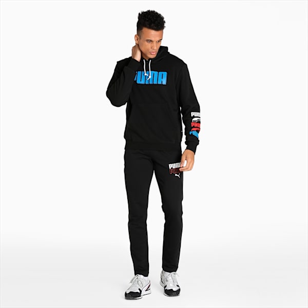 Graphic Men's Slim Fit Pants, PUMA Black, extralarge-IND