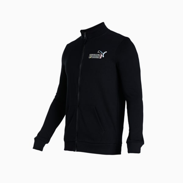 Graphic Men's Slim Fit Jacket, PUMA Black, extralarge-IND
