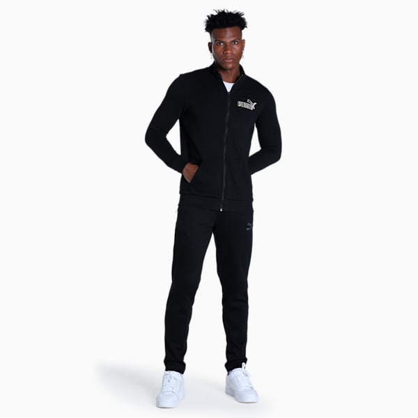 PUMA Graphic Men's Slim Fit Jacket, PUMA Black, extralarge-IND