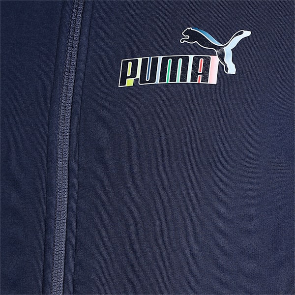 PUMA Graphic Men's Slim Fit Jacket, Peacoat, extralarge-IND