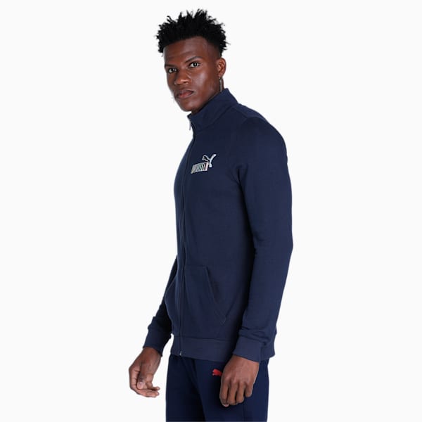 Graphic Men's Slim Fit Jacket, Peacoat, extralarge-IND