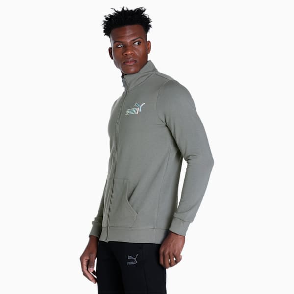 Graphic Men's Slim Fit Jacket, Flat Medium Gray, extralarge-IND