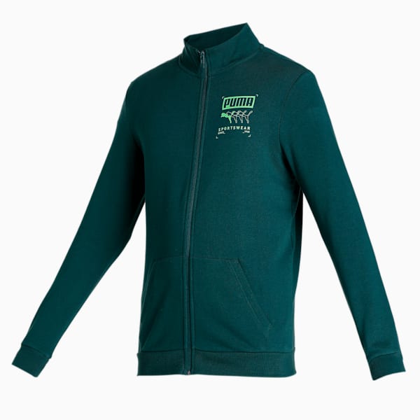 Graphic Men's Slim Fit Jacket, Green Gables, extralarge-IND