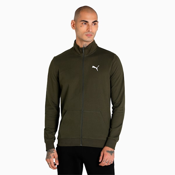 India Men's Slim Fit Polo Jacket, Forest Night, extralarge-IND