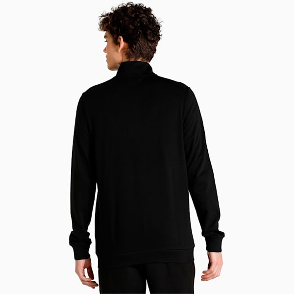 Men's Slim Fit Sweat Jacket, Puma Black, extralarge-IND