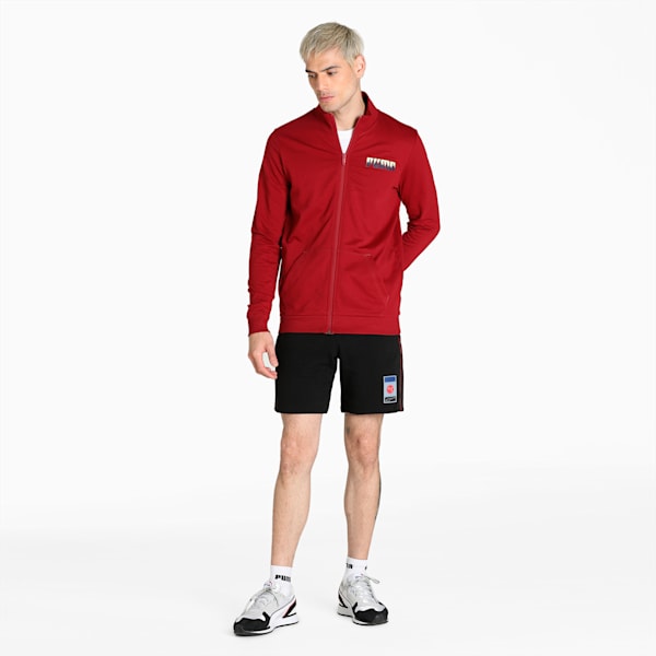 Men's Slim Fit Sweat Jacket, Rhubarb, extralarge-IND