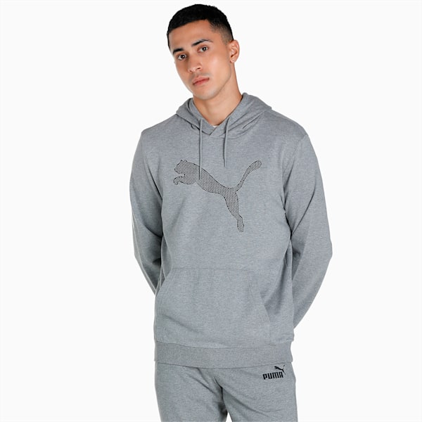 PUMA Men's Regular Fit Hoodie, Medium Gray Heather, extralarge-IND
