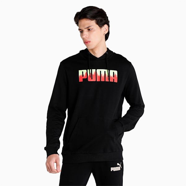 Men's Regular Fit Hoodie, Puma Black, extralarge-IND