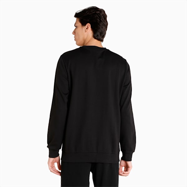 Crew Men's Regular Fit Sweat Shirt, Puma Black, extralarge-IND